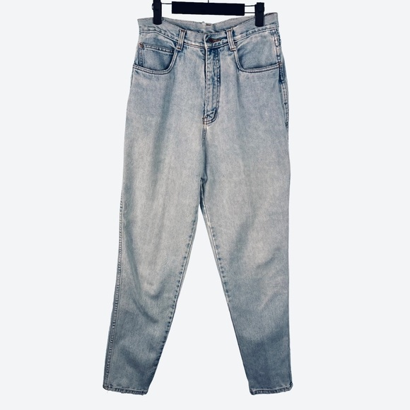 Bill Blass Vintage High Waisted Light Wash Mom Jeans Size 10 Rigid Denim Y2K 90s - Picture 2 of 12